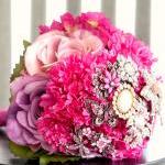 Pink Brooch Bouquet With Vintage Brooches,..