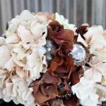Brown, Cream And Copper Wedding Bouquet With..